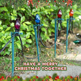 20Pcs Christmas Light Stakes Decor Outdoor Lawn Stakes for Garden Patio Path Green