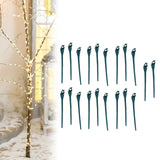 20Pcs Christmas Light Stakes Decor Outdoor Lawn Stakes for Garden Patio Path Green