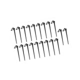 20Pcs Christmas Light Stakes Decor Outdoor Lawn Stakes for Garden Patio Path Black