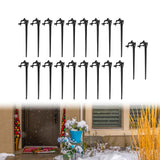 20Pcs Christmas Light Stakes Decor Outdoor Lawn Stakes for Garden Patio Path Black