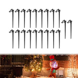 20Pcs Christmas Light Stakes Decor Outdoor Lawn Stakes for Garden Patio Path Black