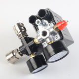 Maxbell Pressure Switch for Air Compressor Double Connector 4 Holes Pressure Reducer 15cmx10cm