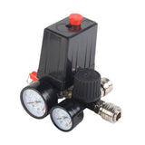 Maxbell Pressure Switch for Air Compressor Double Connector 4 Holes Pressure Reducer 16cmx10cm