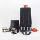 Maxbell Pressure Switch for Air Compressor Double Connector 4 Holes Pressure Reducer 16cmx10cm