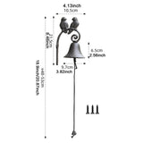 Maxbell Door Bell Cast Iron Metal Retro Dinner Bell for Outside Garden Indoor Outdoor