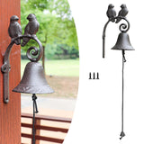 Maxbell Door Bell Cast Iron Metal Retro Dinner Bell for Outside Garden Indoor Outdoor