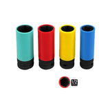 Maxbell 4Pcs 1/2" Drive Impact Lug Nut Socket Kit Easily Install 17mm 19mm 21mm 22mm Red Box