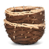 Maxbell Bird House Hanging Hut Blue Jays Parrot Bluebirds Handwoven Bamboo Bird Nest