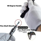 Maxbell 90 Degree Flex Shaft Rotary Tool Handpiece Shaping Engraving 90 Degree Elbow Black