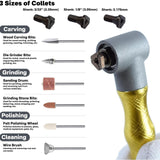 Maxbell 90 Degree Flex Shaft Rotary Tool Handpiece Shaping Engraving 90 Degree Elbow Golden