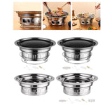 Maxbell Round Barbecue Grill Furnace Outdoor Grill for Backyard Outdoor Indoor Beach Style A