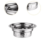 Maxbell Round Barbecue Grill Furnace Outdoor Grill for Backyard Outdoor Indoor Beach Style A