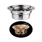 Maxbell Round Barbecue Grill Furnace Outdoor Grill for Backyard Outdoor Indoor Beach Style A