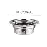 Maxbell Round Barbecue Grill Furnace Outdoor Grill for Backyard Outdoor Indoor Beach Style A