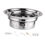 Maxbell Round Barbecue Grill Furnace Outdoor Grill for Backyard Outdoor Indoor Beach Style B