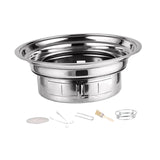 Maxbell Round Barbecue Grill Furnace Outdoor Grill for Backyard Outdoor Indoor Beach Style B