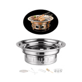 Maxbell Round Barbecue Grill Furnace Outdoor Grill for Backyard Outdoor Indoor Beach Style B