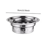 Maxbell Round Barbecue Grill Furnace Outdoor Grill for Backyard Outdoor Indoor Beach Style B