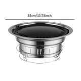 Maxbell Round Barbecue Grill Furnace Outdoor Grill for Backyard Outdoor Indoor Beach Style C