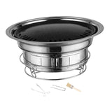 Maxbell Round Barbecue Grill Furnace Outdoor Grill for Backyard Outdoor Indoor Beach Style C