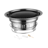 Maxbell Round Barbecue Grill Furnace Outdoor Grill for Backyard Outdoor Indoor Beach Style C