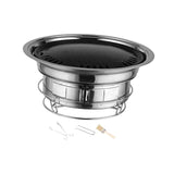 Maxbell Round Barbecue Grill Furnace Outdoor Grill for Backyard Outdoor Indoor Beach Style C