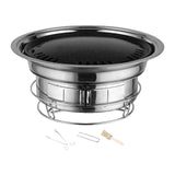 Maxbell Round Barbecue Grill Furnace Outdoor Grill for Backyard Outdoor Indoor Beach Style C