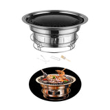 Maxbell Round Barbecue Grill Furnace Outdoor Grill for Backyard Outdoor Indoor Beach Style C