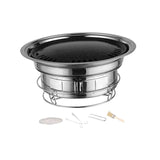 Maxbell Round Barbecue Grill Furnace Outdoor Grill for Backyard Outdoor Indoor Beach Style D
