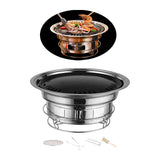 Maxbell Round Barbecue Grill Furnace Outdoor Grill for Backyard Outdoor Indoor Beach Style D