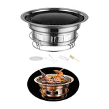 Maxbell Round Barbecue Grill Furnace Outdoor Grill for Backyard Outdoor Indoor Beach Style D