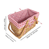 Picnic Basket Rustic Portable Fruit Bread Basket for Camping Kitchen Outdoor S