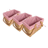 Picnic Basket Rustic Portable Fruit Bread Basket for Camping Kitchen Outdoor S