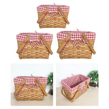 Picnic Basket Rustic Portable Fruit Bread Basket for Camping Kitchen Outdoor S