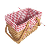 Picnic Basket Rustic Portable Fruit Bread Basket for Camping Kitchen Outdoor S