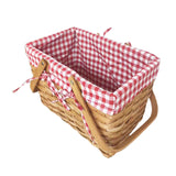 Picnic Basket Rustic Portable Fruit Bread Basket for Camping Kitchen Outdoor S