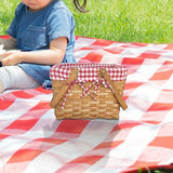 Picnic Basket Rustic Portable Fruit Bread Basket for Camping Kitchen Outdoor S