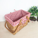 Picnic Basket Rustic Portable Fruit Bread Basket for Camping Kitchen Outdoor S