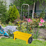 Maxbell Hand Push Seed Spreader Manure Spreader Drop Spreader for Ice Melt Lawn Salt