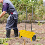 Maxbell Hand Push Seed Spreader Manure Spreader Drop Spreader for Ice Melt Lawn Salt