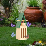 Maxbell Butterfly House with Feeder Easy to Install Versatile Wood Butterfly Shelter
