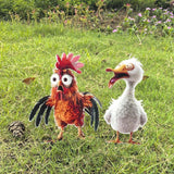 Maxbell Animal Statue Crafts Acrylic Gifts DIY Outdoor Garden Figurine for Courtyard Chicken
