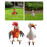 Maxbell Animal Statue Crafts Acrylic Gifts DIY Outdoor Garden Figurine for Courtyard Chicken