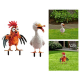 Maxbell Animal Statue Crafts Acrylic Gifts DIY Outdoor Garden Figurine for Courtyard Chicken
