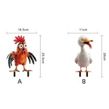 Maxbell Animal Statue Crafts Acrylic Gifts DIY Outdoor Garden Figurine for Courtyard Chicken