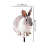 Maxbell Rabbit Animal Statue Stake Garden Rabbit Decoration for Porch Backyard Patio Style A