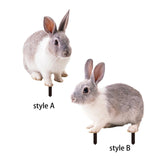 Maxbell Rabbit Animal Statue Stake Garden Rabbit Decoration for Porch Backyard Patio Style A