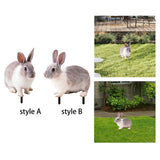 Maxbell Rabbit Animal Statue Stake Garden Rabbit Decoration for Porch Backyard Patio Style A