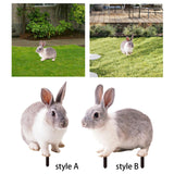 Maxbell Rabbit Animal Statue Stake Garden Rabbit Decoration for Porch Backyard Patio Style A