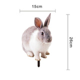 Maxbell Rabbit Animal Statue Stake Garden Rabbit Decoration for Porch Backyard Patio Style A